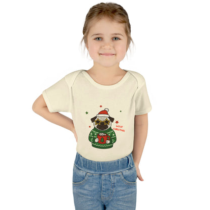 Baby Bodysuit Christmas with Funny Dog Infant