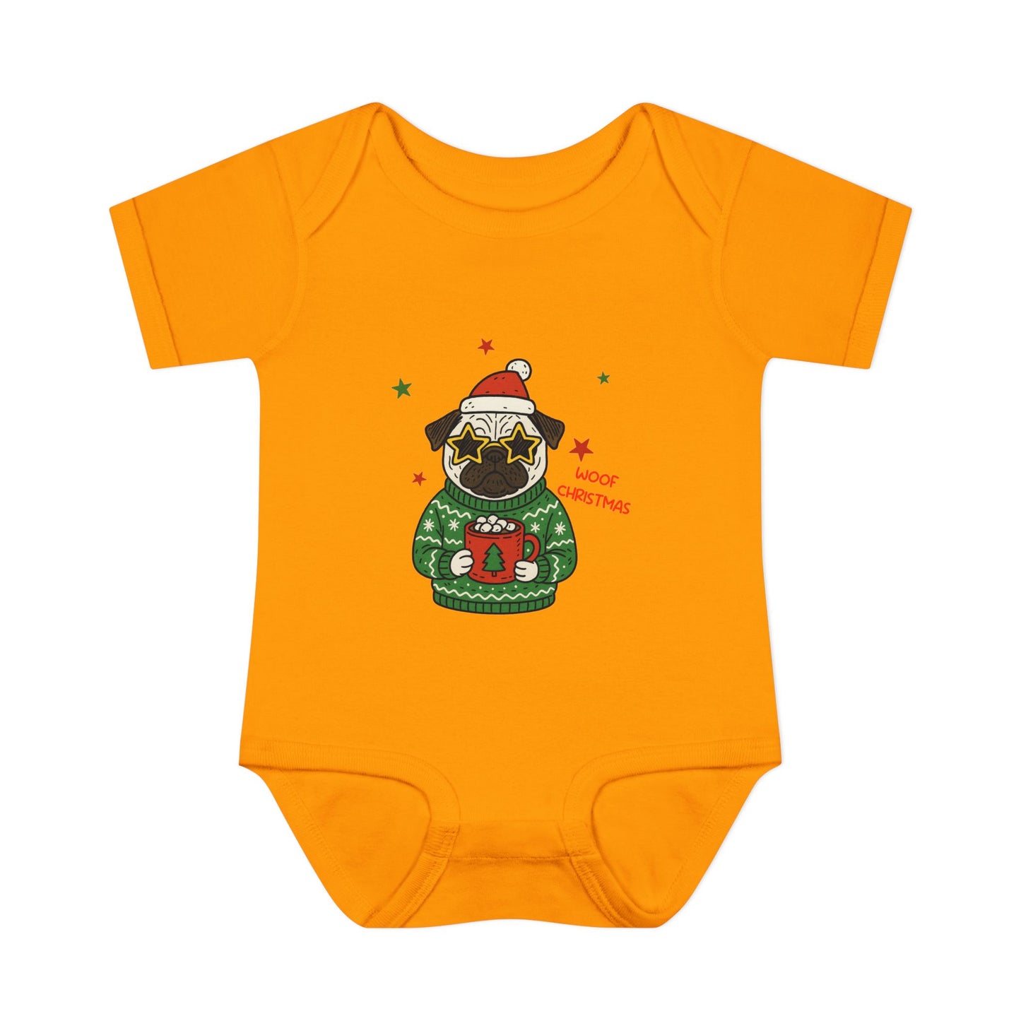 Baby Bodysuit Christmas with Funny Dog Infant