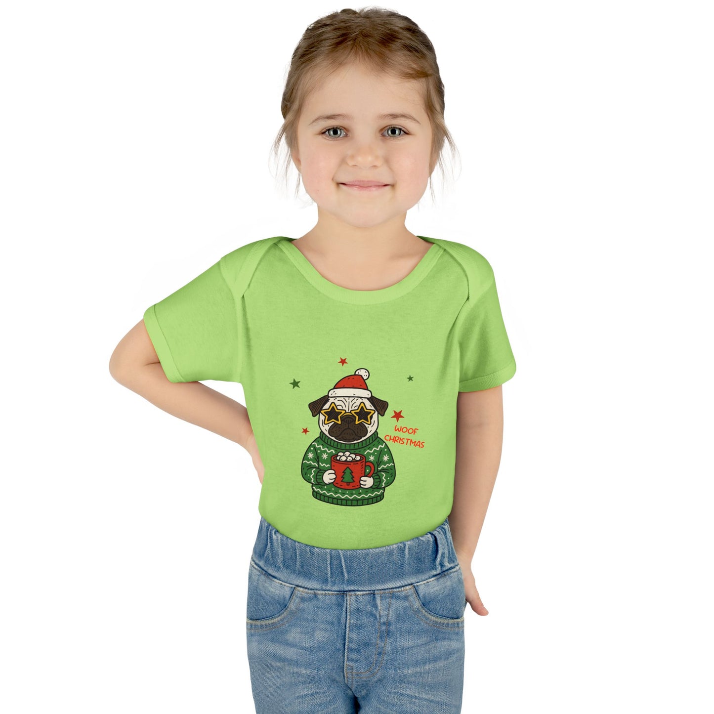 Baby Bodysuit Christmas with Funny Dog Infant
