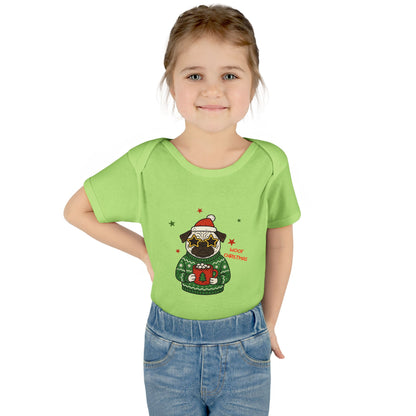 Baby Bodysuit Christmas with Funny Dog Infant