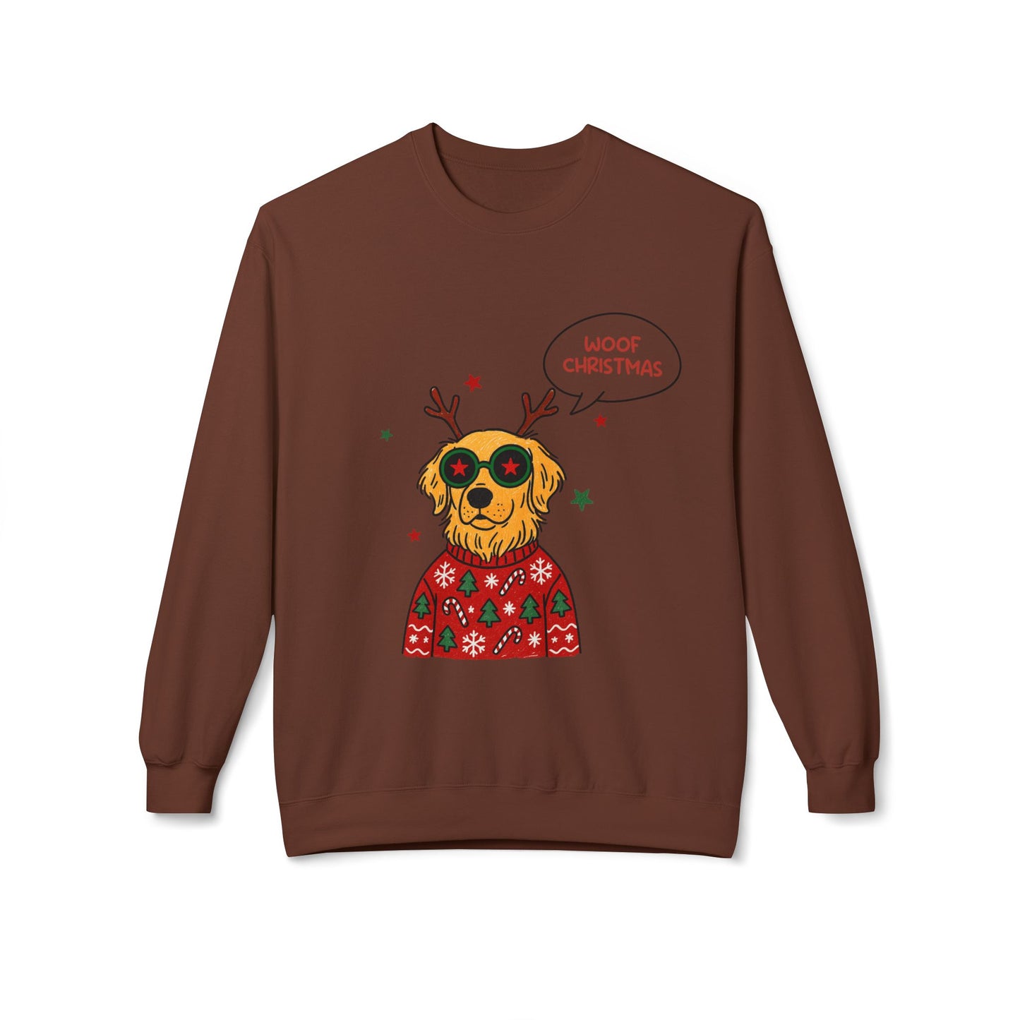 Woof Christmas Sweatshirt Unisex