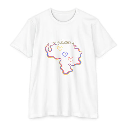 Venezuela Outline T-Shirt – Heart Map Graphic Tee