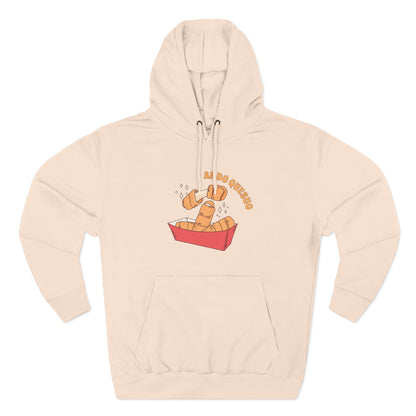 Playful Three-Panel Fleece Hoodie - Perfect for Cozy Days and Fun Gatherings