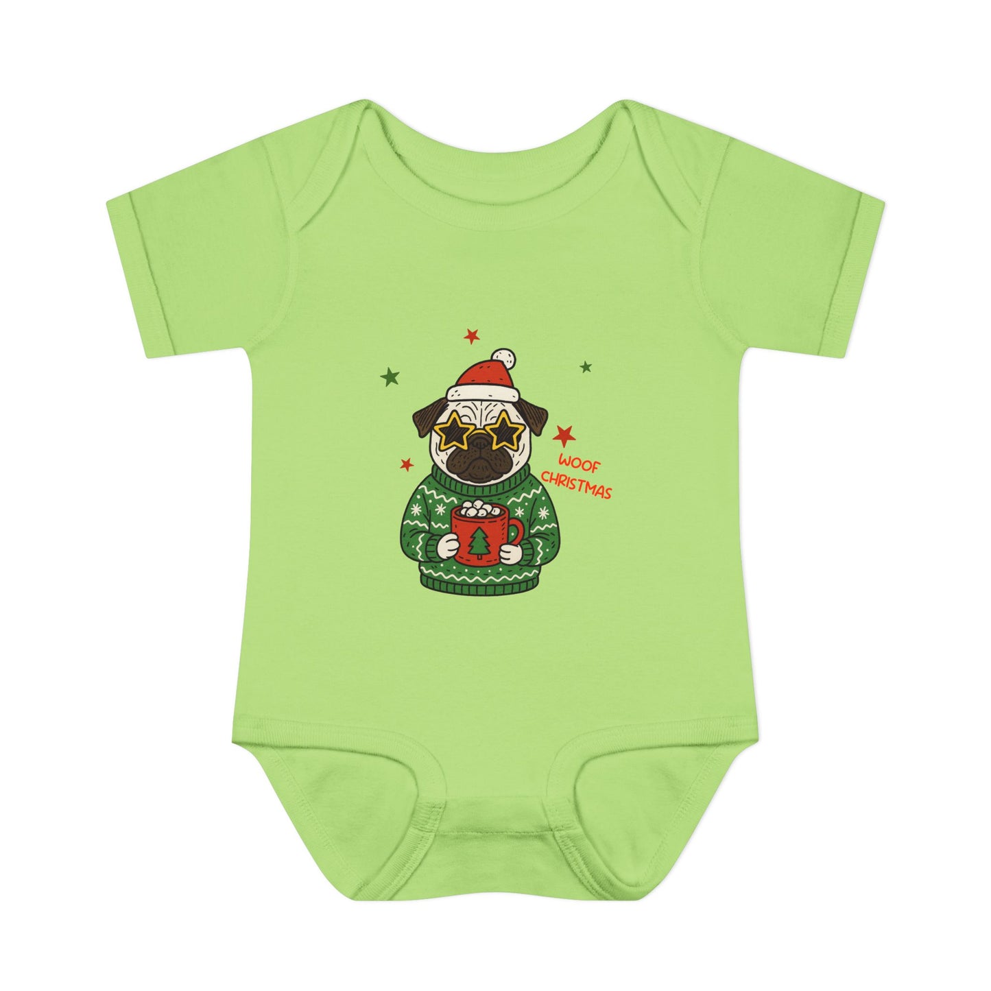 Baby Bodysuit Christmas with Funny Dog Infant