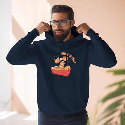 Playful Three-Panel Fleece Hoodie - Perfect for Cozy Days and Fun Gatherings