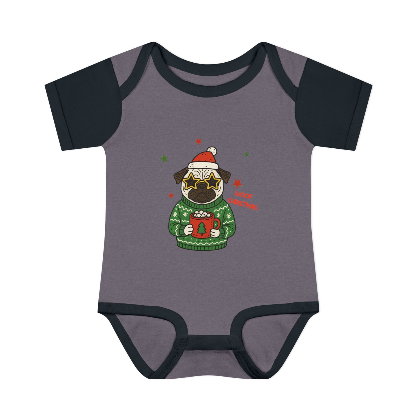 Baby Bodysuit Christmas with Funny Dog Infant