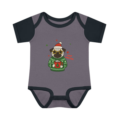 Baby Bodysuit Christmas with Funny Dog Infant