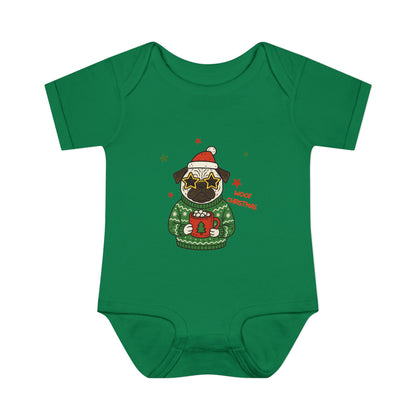 Baby Bodysuit Christmas with Funny Dog Infant