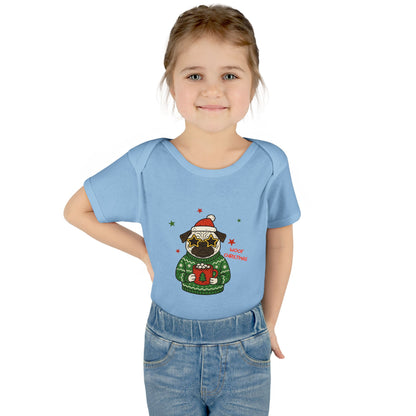 Baby Bodysuit Christmas with Funny Dog Infant