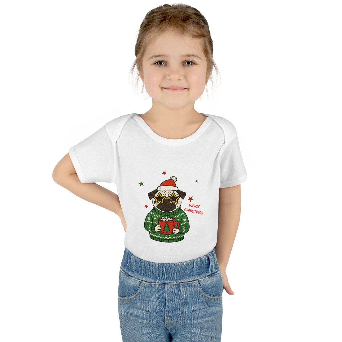 Baby Bodysuit Christmas with Funny Dog Infant