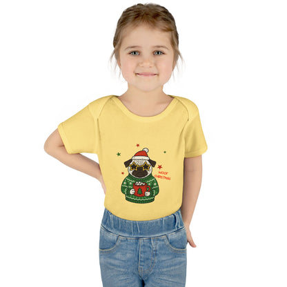 Baby Bodysuit Christmas with Funny Dog Infant