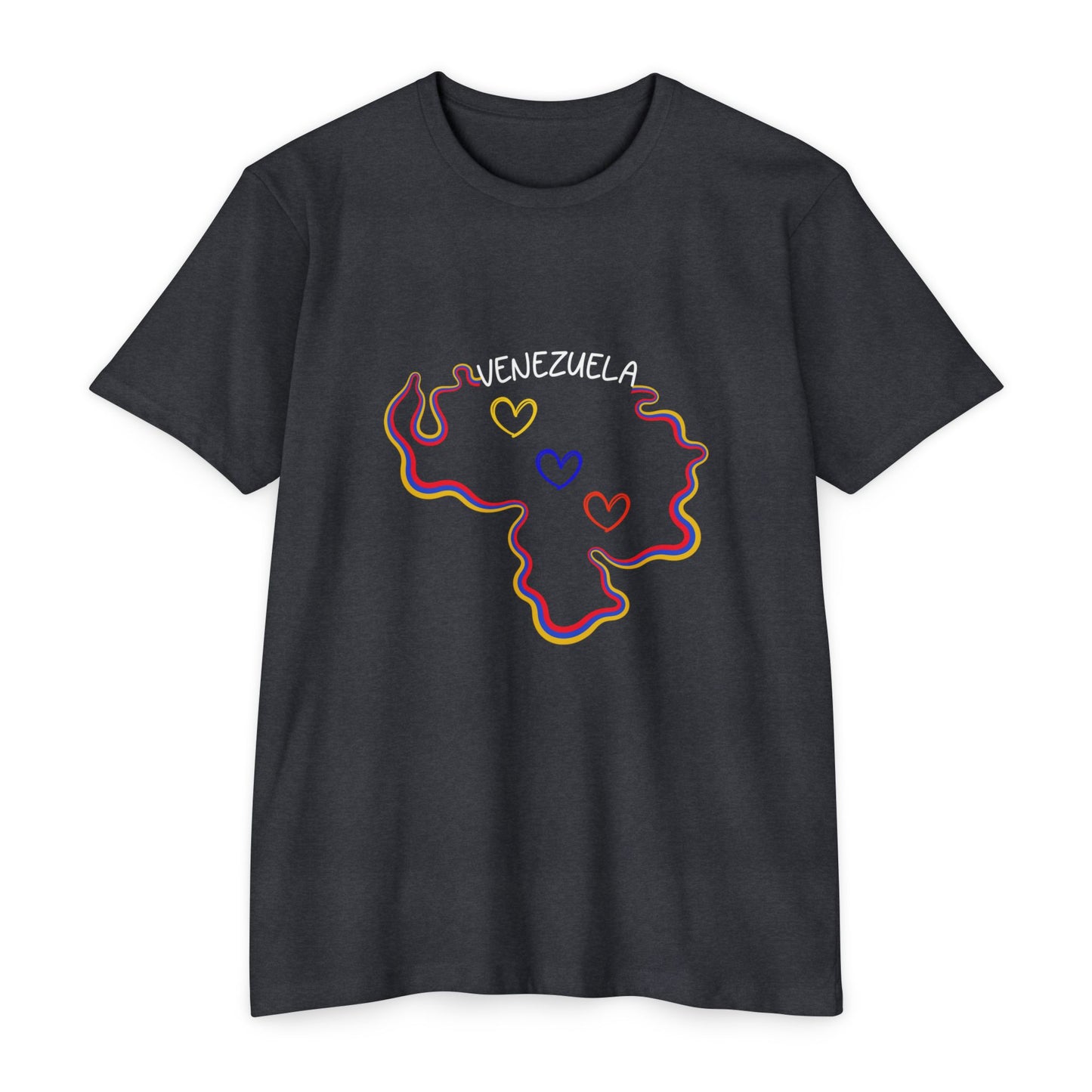 Venezuela Outline T-Shirt – Heart Map Graphic Tee