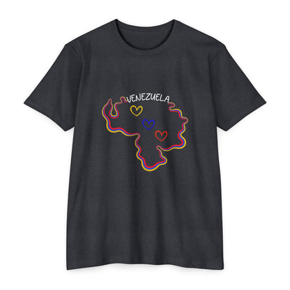 Venezuela Outline T-Shirt – Heart Map Graphic Tee