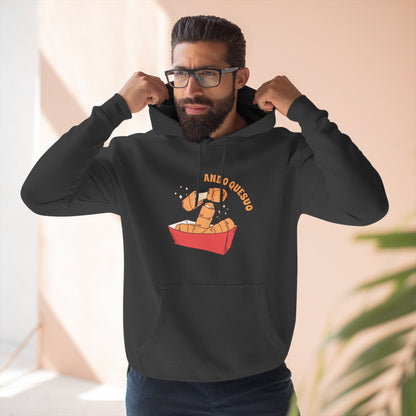 Playful Three-Panel Fleece Hoodie - Perfect for Cozy Days and Fun Gatherings