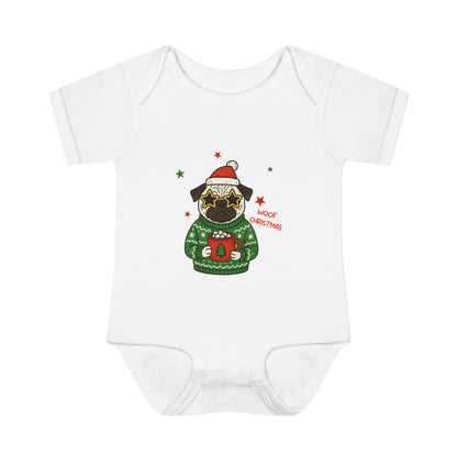 Baby Bodysuit Christmas with Funny Dog Infant