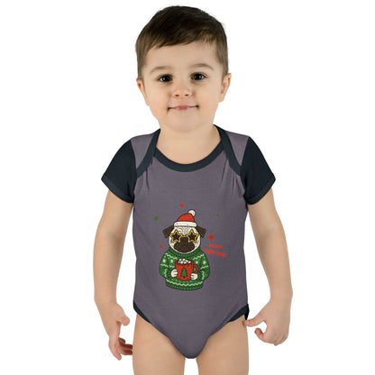 Baby Bodysuit Christmas with Funny Dog Infant