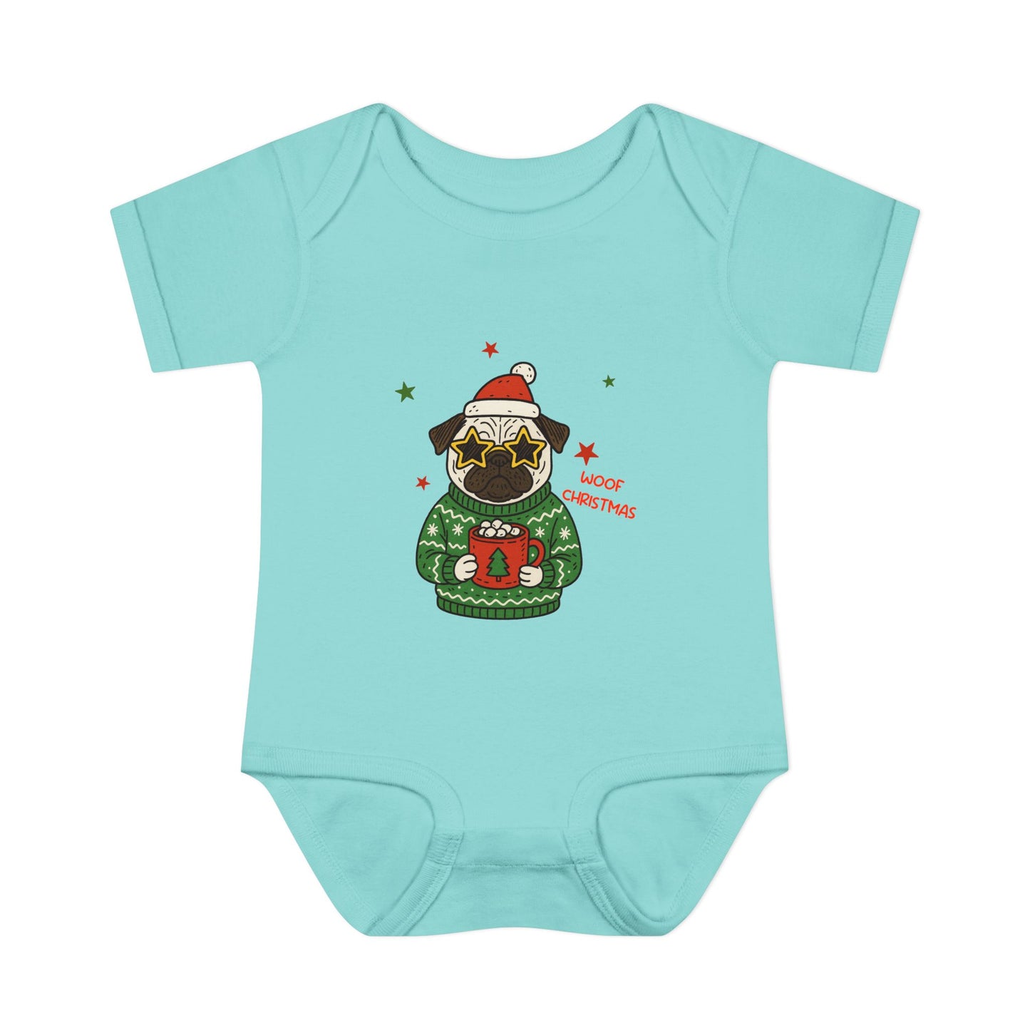 Baby Bodysuit Christmas with Funny Dog Infant