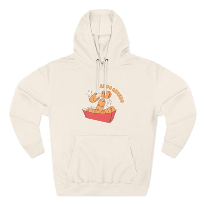 Playful Three-Panel Fleece Hoodie - Perfect for Cozy Days and Fun Gatherings
