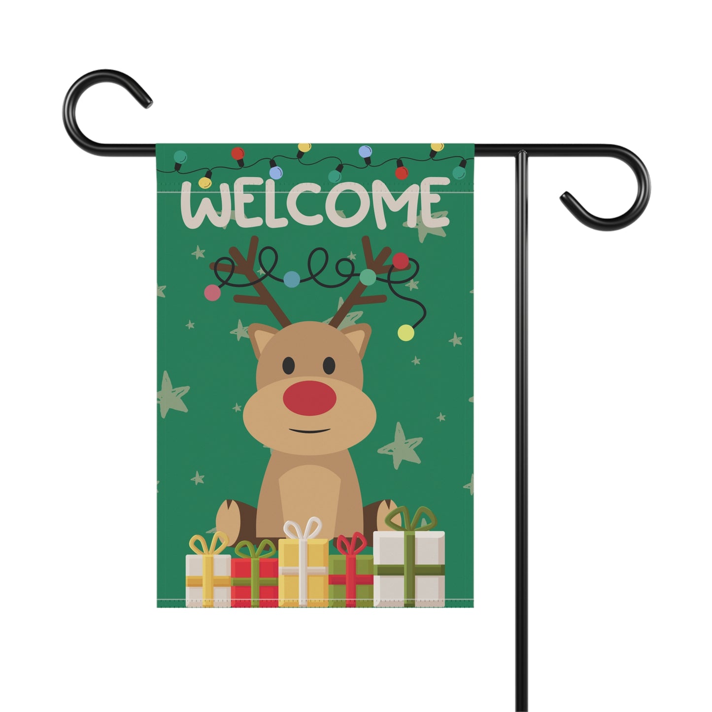 Festive Garden Flag - Welcome Reindeer Holiday Decor