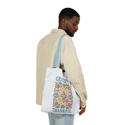 Grateful Thankful Canvas Tote Bag