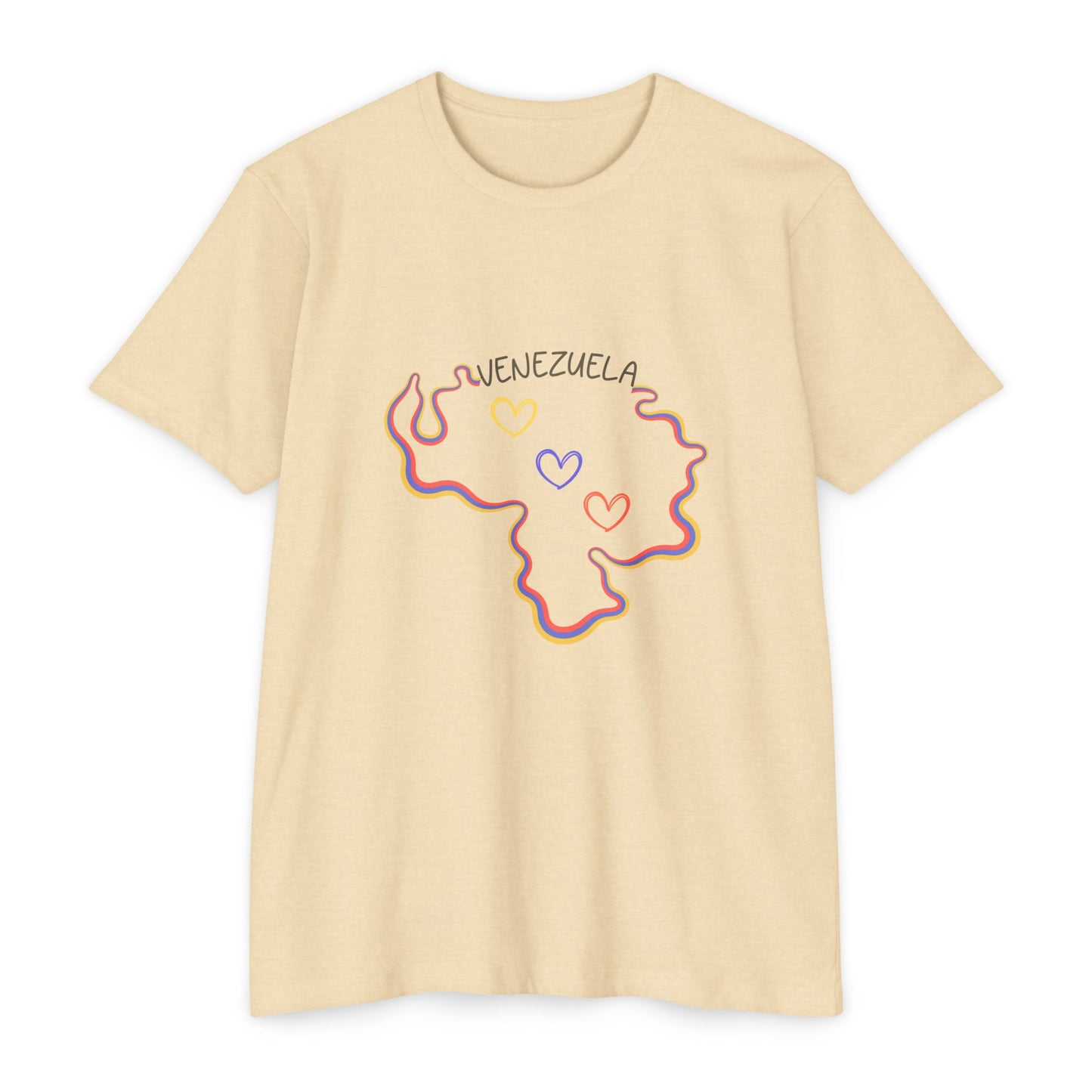 Venezuela Outline T-Shirt – Heart Map Graphic Tee