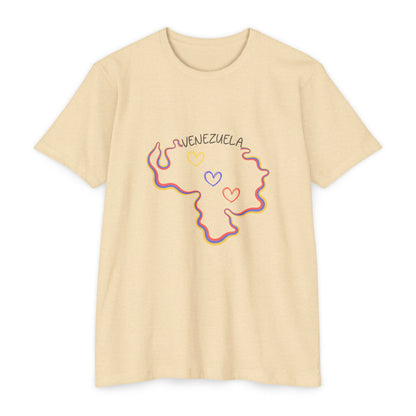 Venezuela Outline T-Shirt – Heart Map Graphic Tee