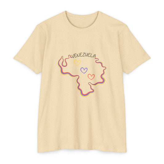 Venezuela Outline T-Shirt – Heart Map Graphic Tee