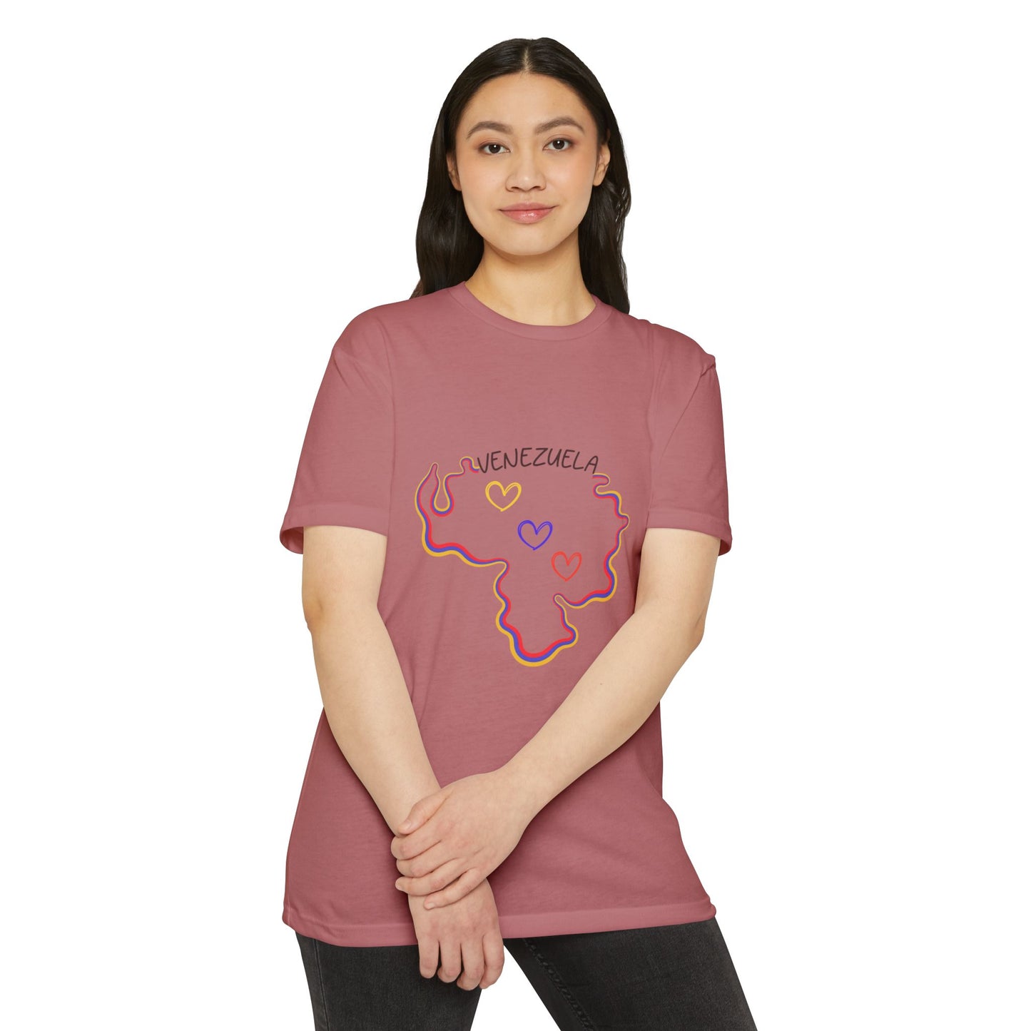 Venezuela Outline T-Shirt – Heart Map Graphic Tee