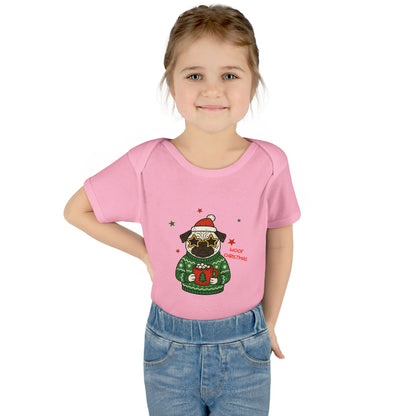 Baby Bodysuit Christmas with Funny Dog Infant