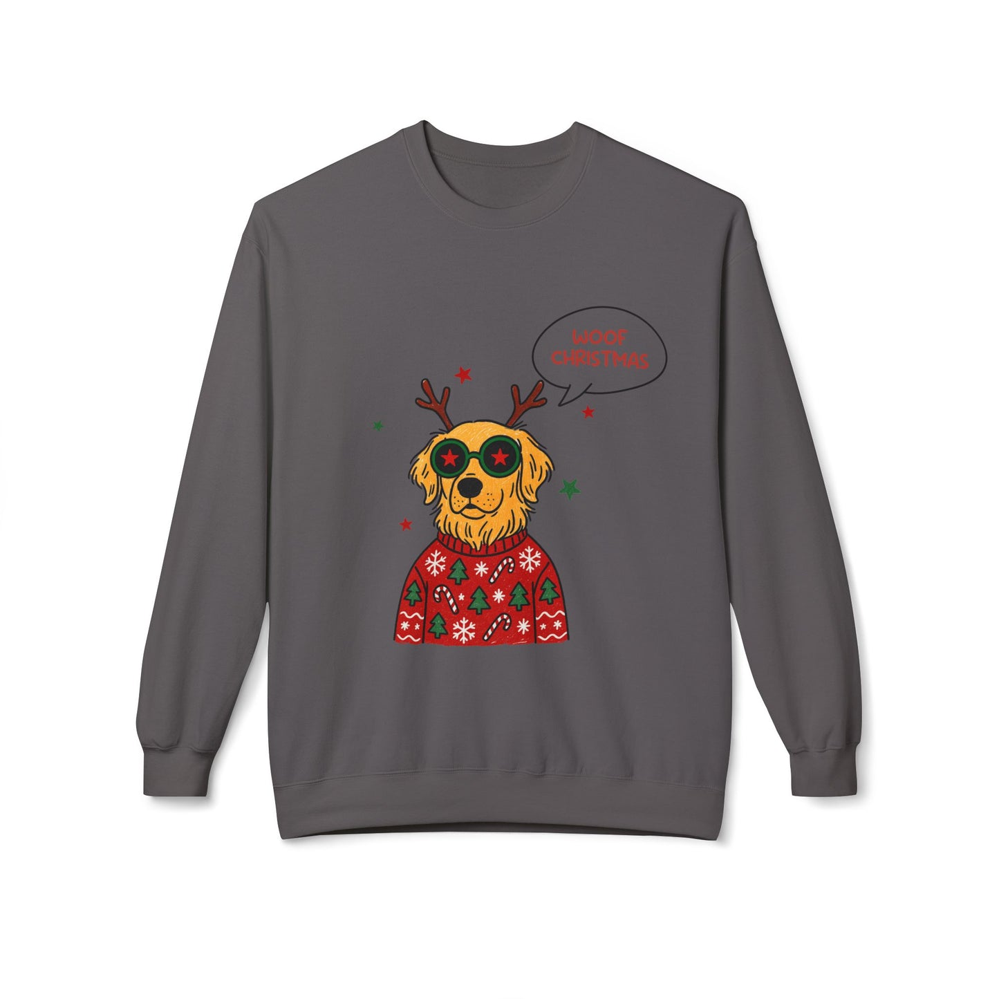 Woof Christmas Sweatshirt Unisex