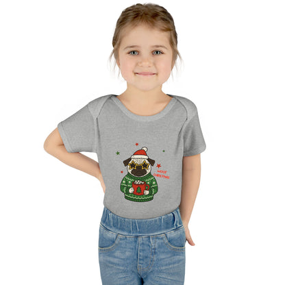 Baby Bodysuit Christmas with Funny Dog Infant
