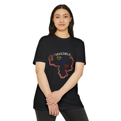 Venezuela Outline T-Shirt – Heart Map Graphic Tee