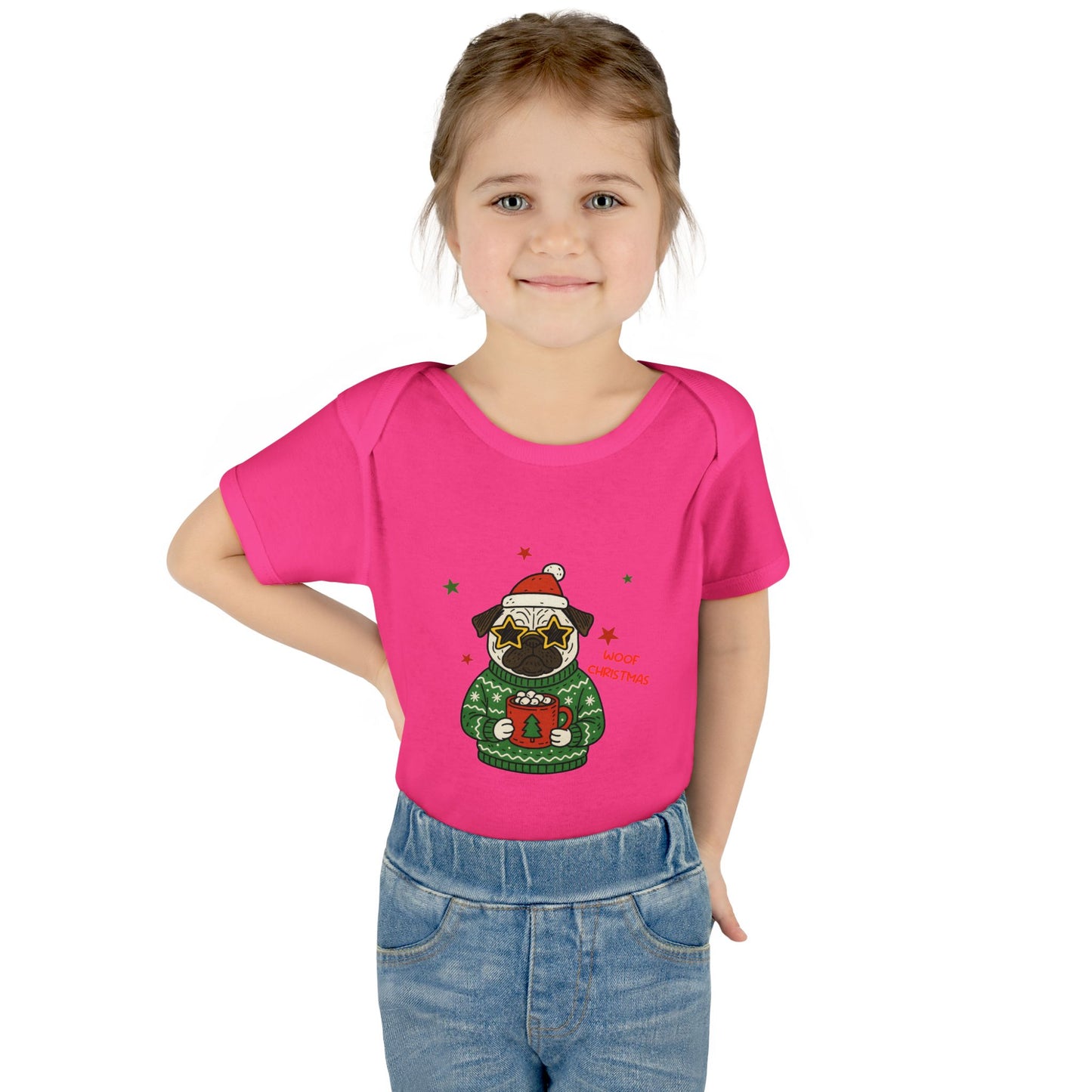 Baby Bodysuit Christmas with Funny Dog Infant