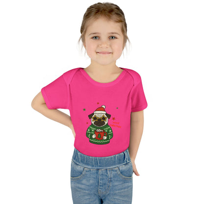 Baby Bodysuit Christmas with Funny Dog Infant