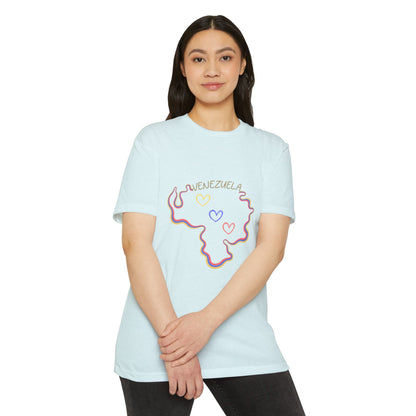 Venezuela Outline T-Shirt – Heart Map Graphic Tee