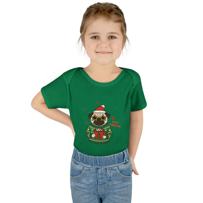 Baby Bodysuit Christmas with Funny Dog Infant