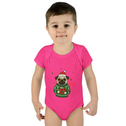 Baby Bodysuit Christmas with Funny Dog Infant