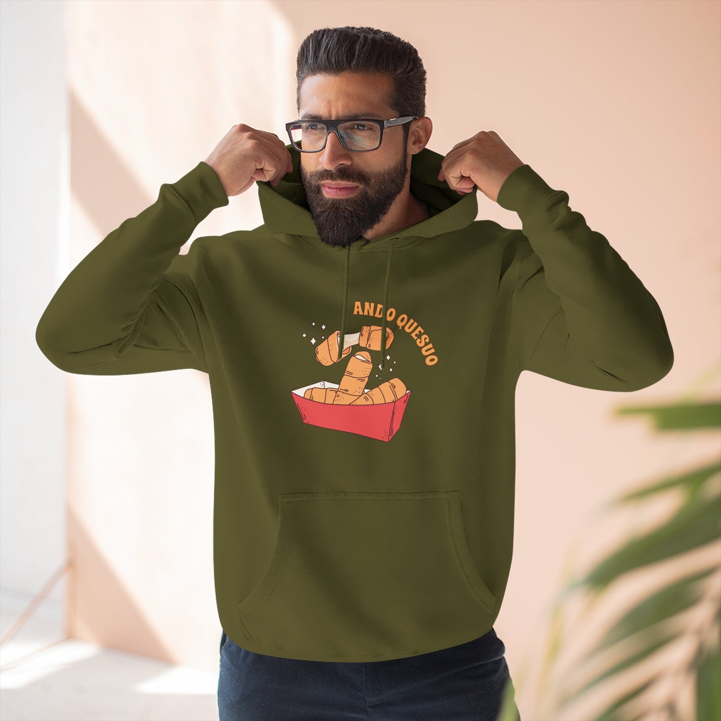 Playful Three-Panel Fleece Hoodie - Perfect for Cozy Days and Fun Gatherings