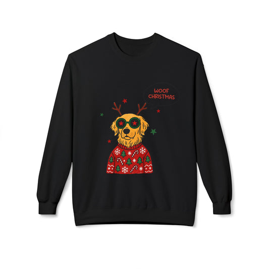 Woof Christmas Sweatshirt Unisex