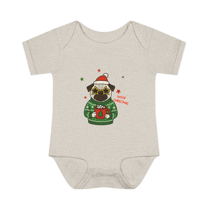 Baby Bodysuit Christmas with Funny Dog Infant