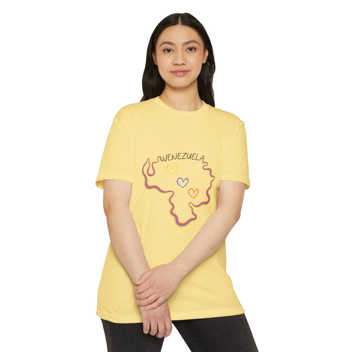 Venezuela Outline T-Shirt – Heart Map Graphic Tee
