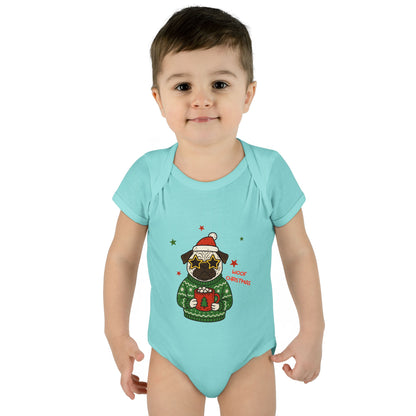 Baby Bodysuit Christmas with Funny Dog Infant
