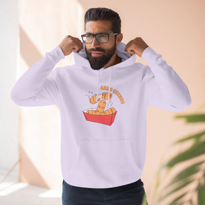 Playful Three-Panel Fleece Hoodie - Perfect for Cozy Days and Fun Gatherings