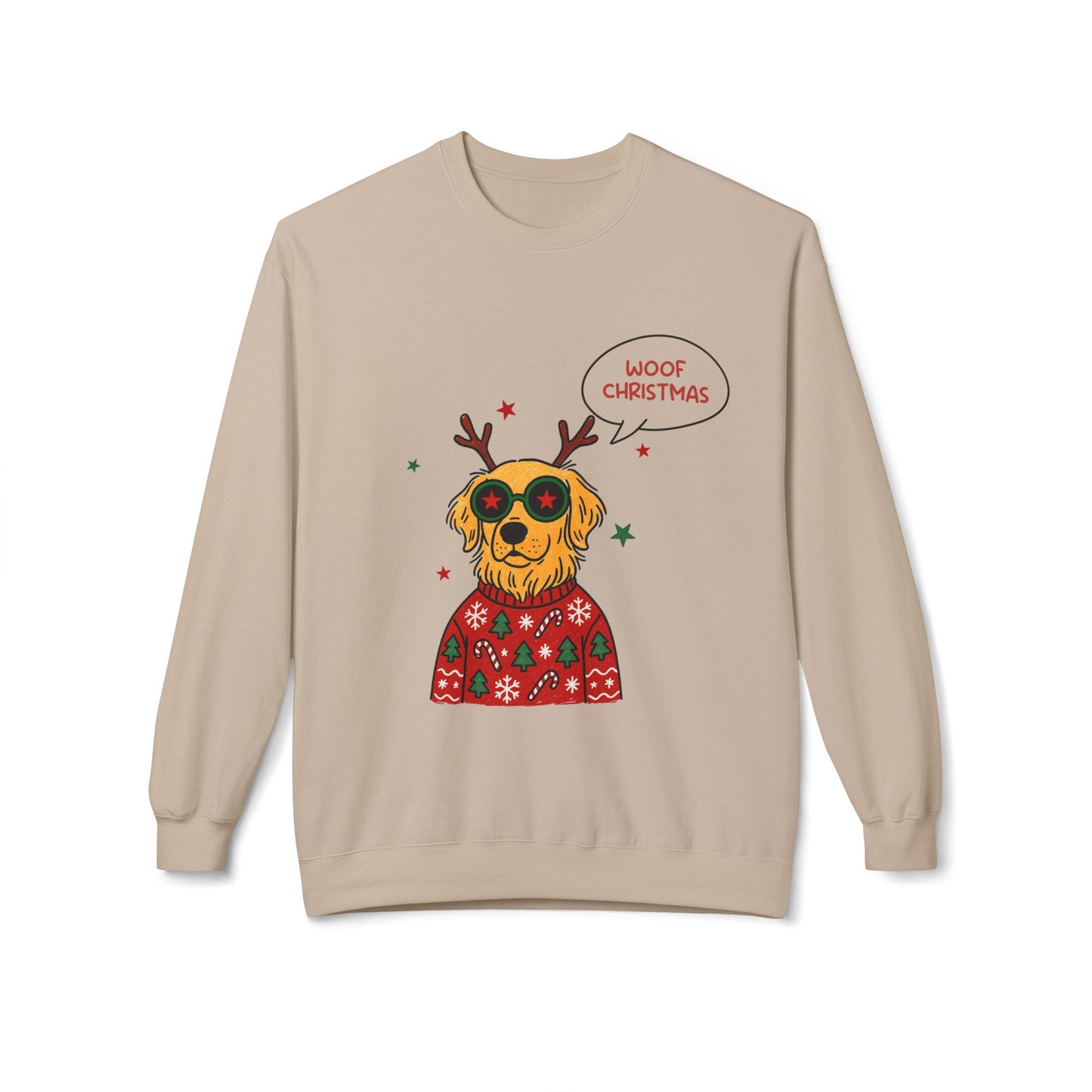 Woof Christmas Sweatshirt Unisex