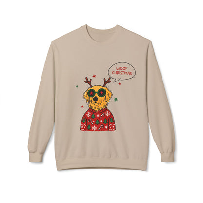 Woof Christmas Sweatshirt Unisex