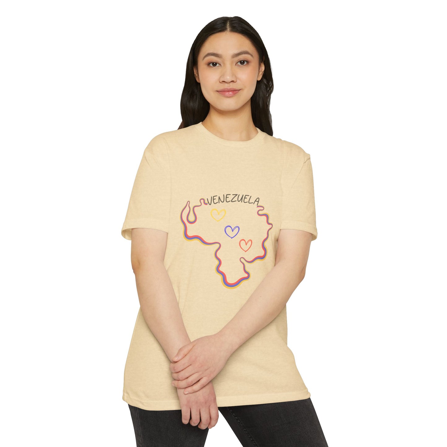 Venezuela Outline T-Shirt – Heart Map Graphic Tee