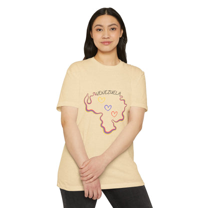 Venezuela Outline T-Shirt – Heart Map Graphic Tee