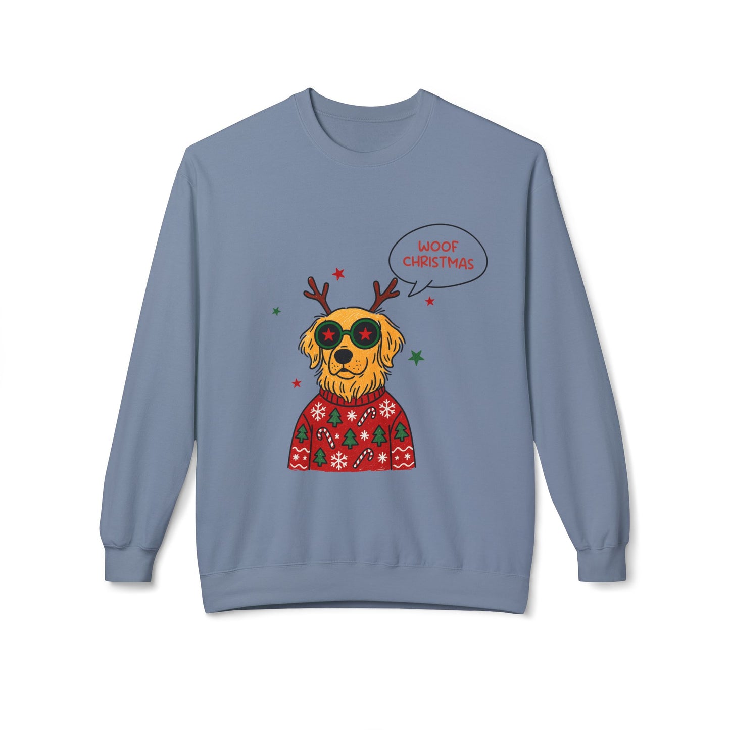 Woof Christmas Sweatshirt Unisex