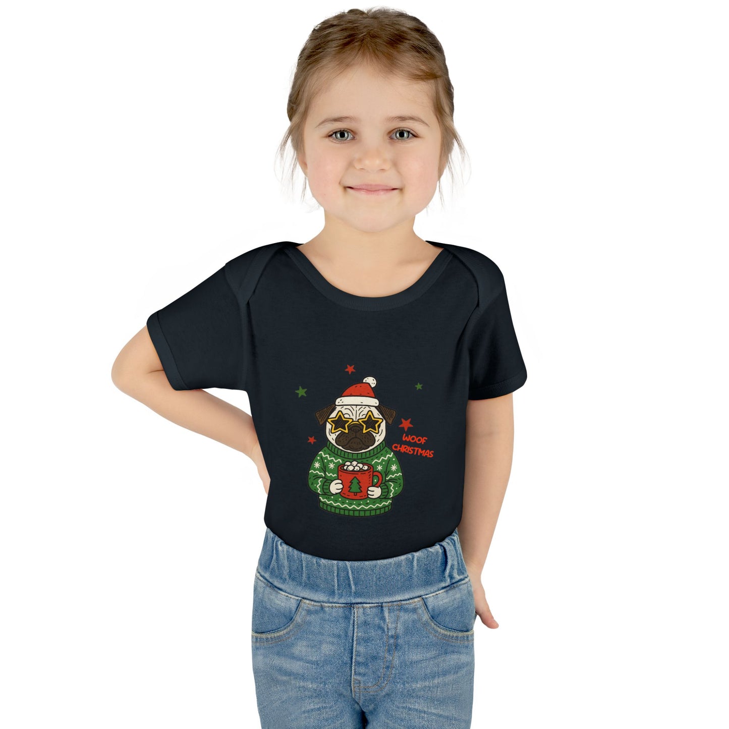Baby Bodysuit Christmas with Funny Dog Infant