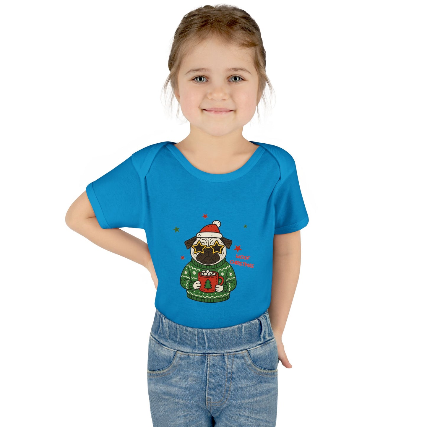 Baby Bodysuit Christmas with Funny Dog Infant